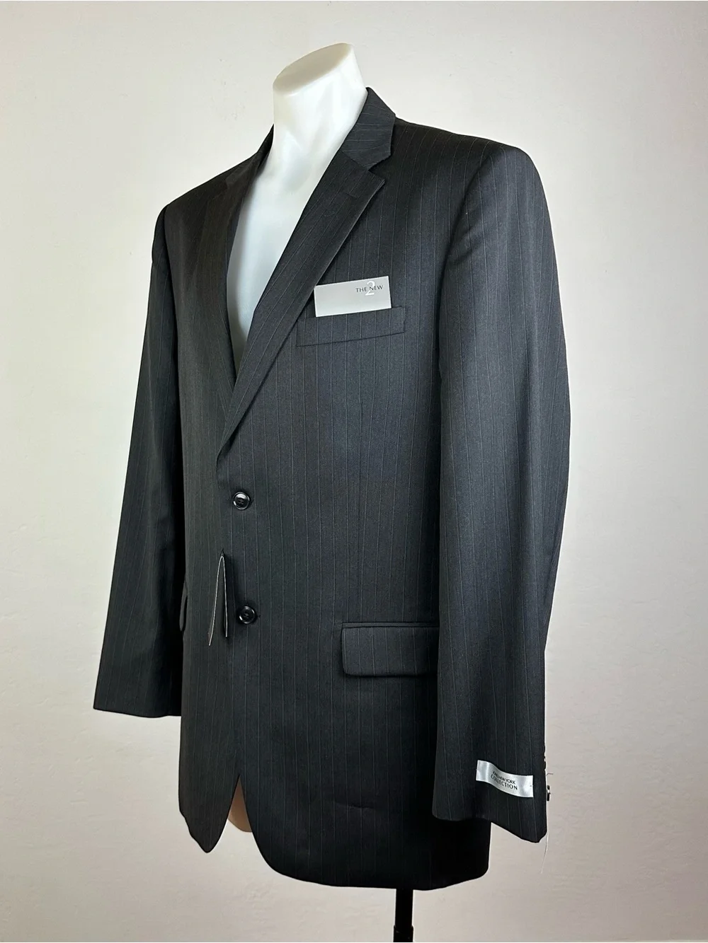 NWT Jones New York 100% Worsted Wool Men’s Charcoal Pinstripe Sport Jacket